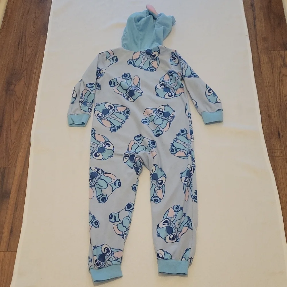Disney Blue and Pink Stitch Footies One Piece